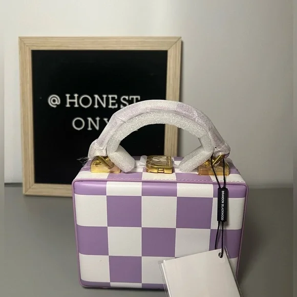 Brandon Blackwood mini purple check print Kendrick trunk - Picture 7 of 12